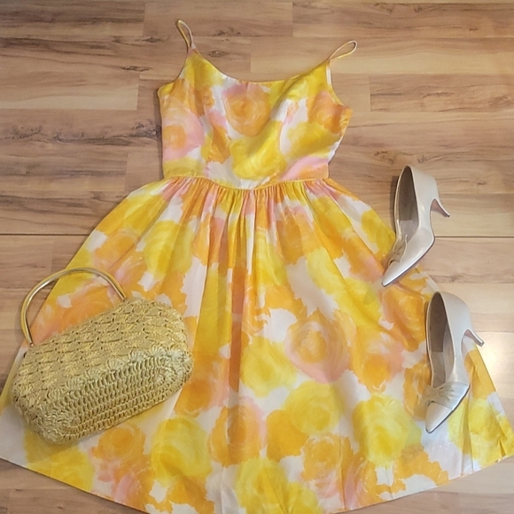 Vintage Dresses & Skirts - Vintage 50s Floral Sundress S coquette cottagecore